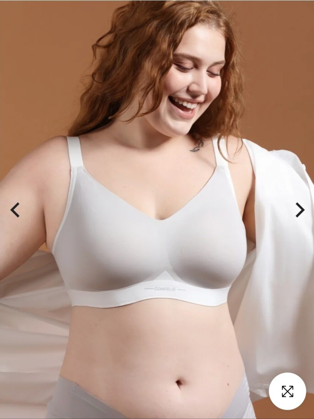 COMFELIE Wireless Seamless Ribbed Bra | NWT | Size Small | Light Gray